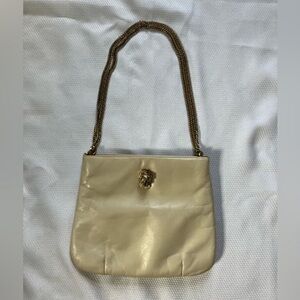 Ruth Saltz Vintage Cheetah Head Leather
Shoulder Bag w/ Double Chain